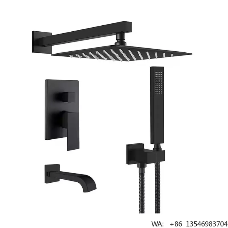 8/10/12/16 Inch Rainfall Shower System, Ceiling Mounted Complete Shower Combo Set With Customized Service Bathroom Sanitary Ware