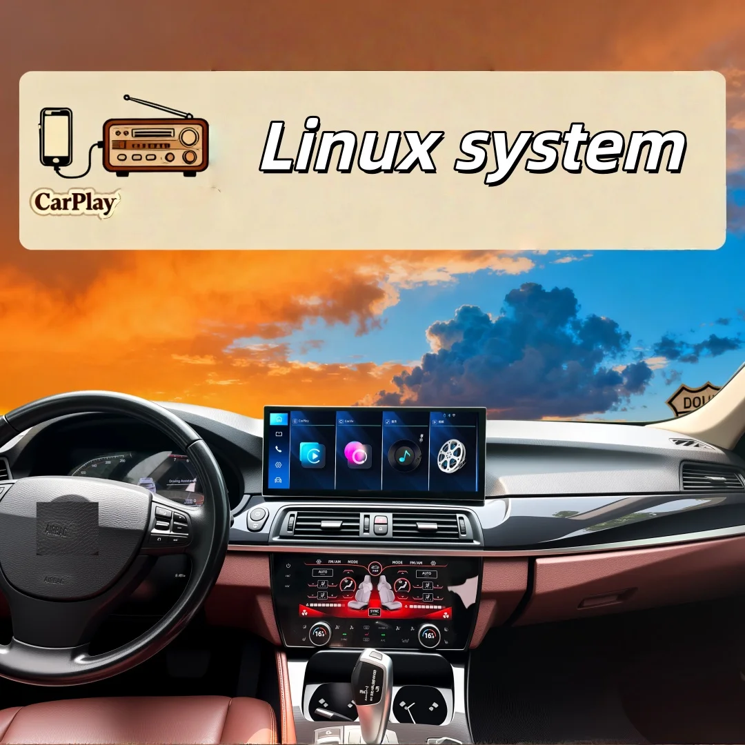 15.8 Inch Screen For BMW 5Series 2013-2017 Linux system Car Multimedia Video  Player Carplay  GPS Navigation Car Radio Head Unit