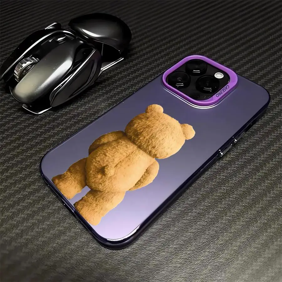Teddy Bear Back Cartoon Phone Case for Oppo Realme 14 13 12 11 10 9i 8 8i C75 C65 C63 C55 C53 C35 C33 C20 C21Y C15 C21 Pro Plus view 3