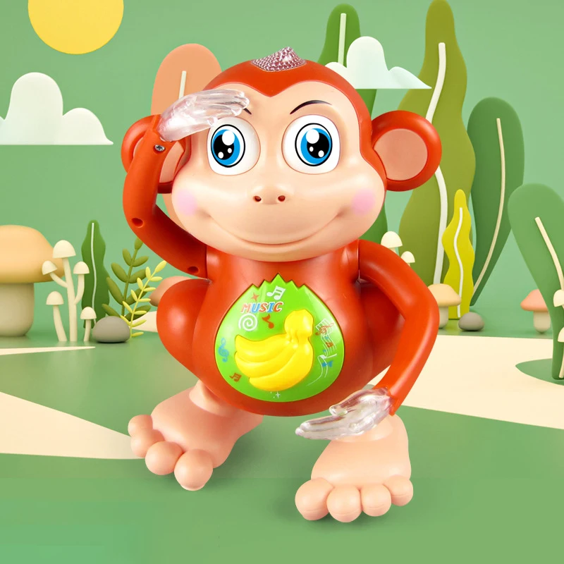 New Children\'s Electric Dancing Monkey Singing Cartoon Toys Swing Walking Monkey Toy Phone Musical Toys For Baby Toddler Gift