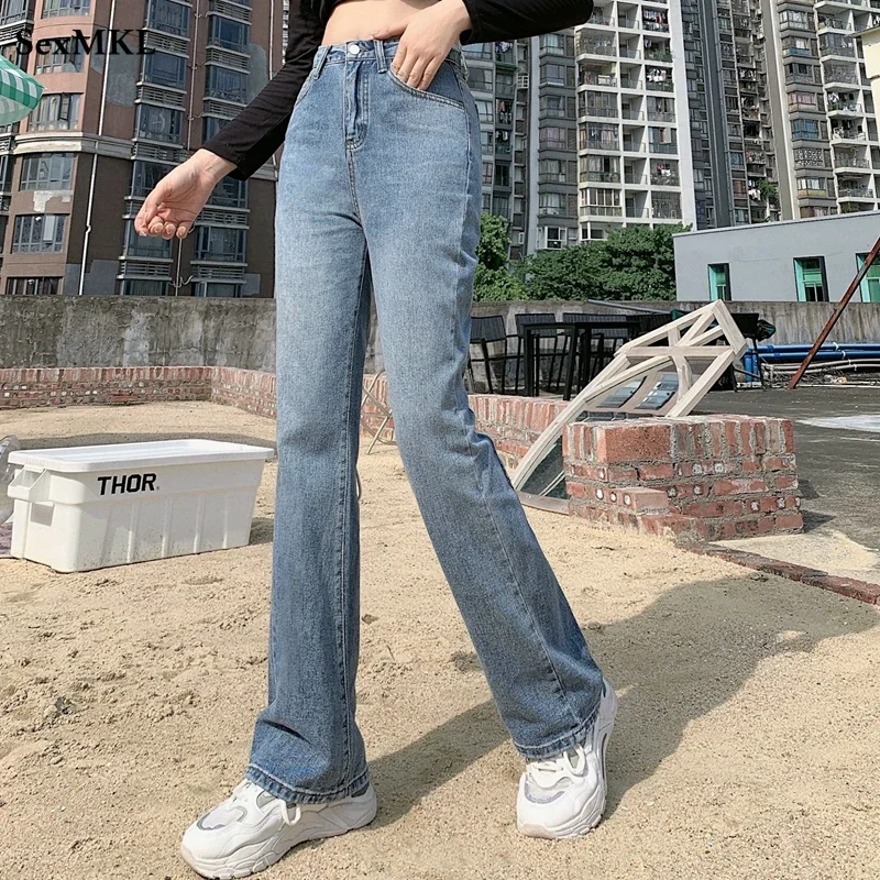 

Fahsion High Waist Denim Jeans Womens 2024 Oversized Streetwear Sexy Flare Pants French Slim Lace Up Y2k Winter Trousers Women