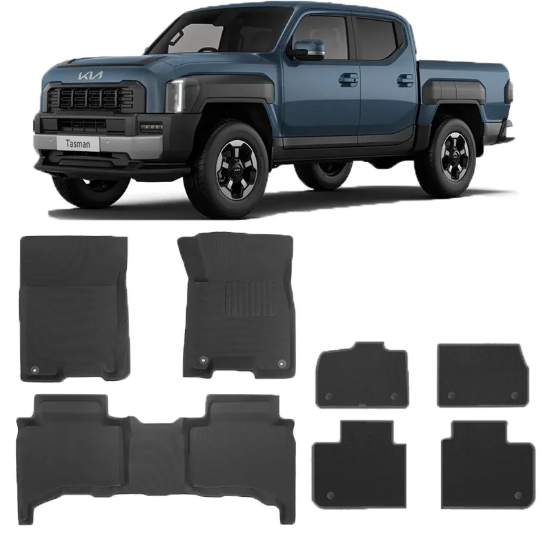 

for 2025 Kia Tasman car floor mats TPE waterproof wear-resistant edge door sill floor mats auto parts modification accessories