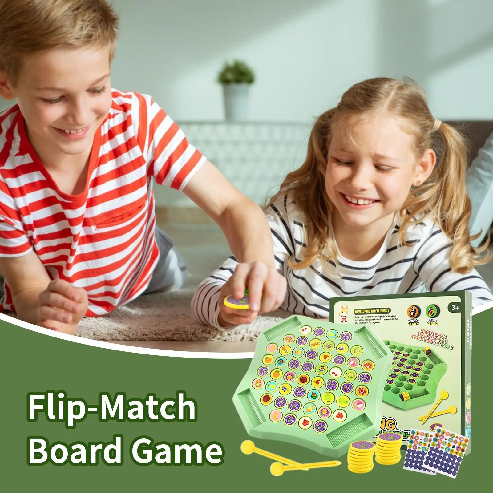 

Fruit Memory Matching Game - Educational Memory Chess Cards for Kids, Adults, Family & Classroom Interactive Toy Party Games