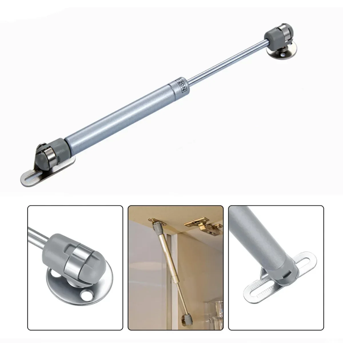 NAIERDI 6kg Cabinet Door Kitchen Cupboard Hinges Copper Door Lift Support Gas Hydraulic Spring Hinge Hardware