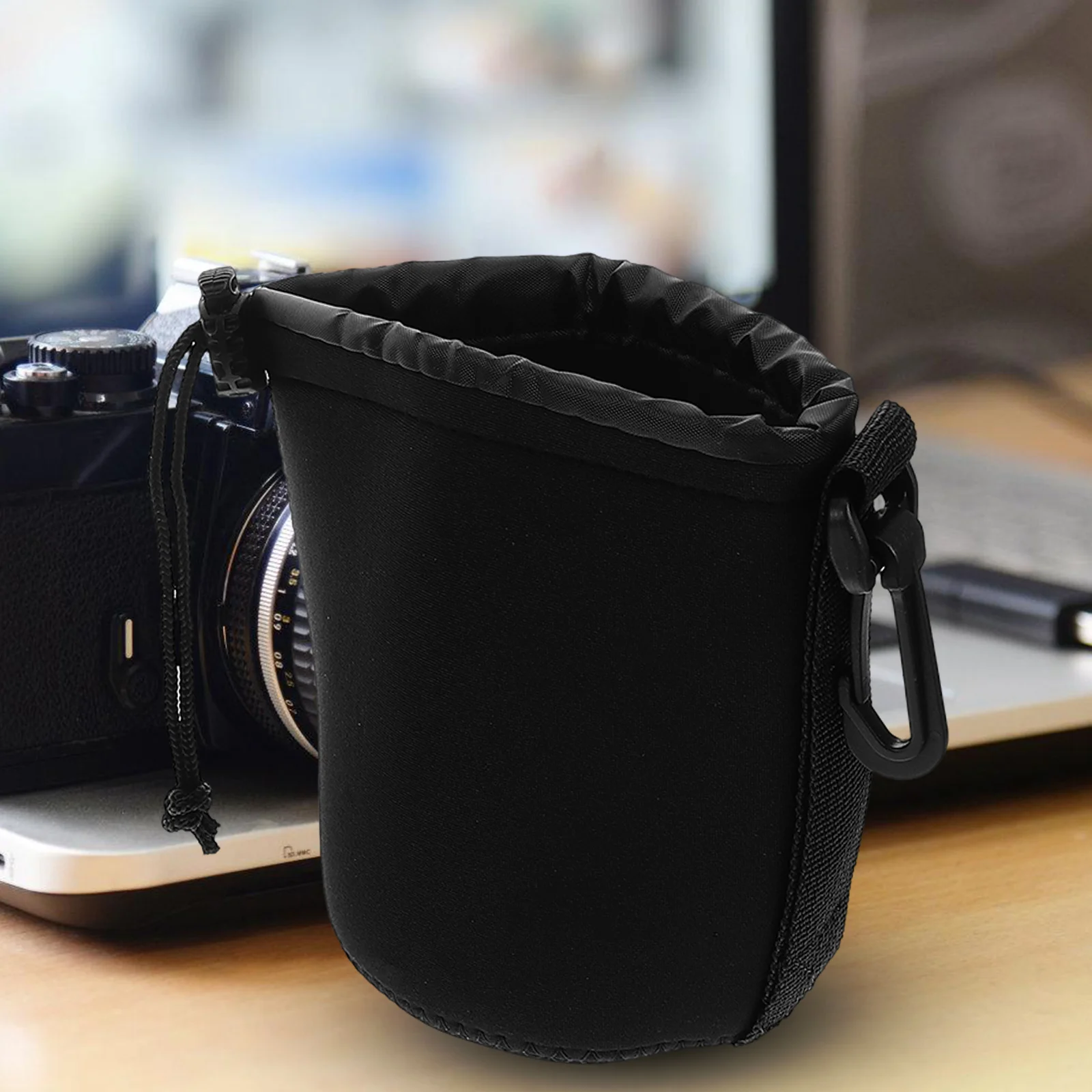 

2 pcs Waterproof Camera Pouch Weatherproof Lens Sleeve Shockproof Lens Storage Organizer Protective Neoprene Case For