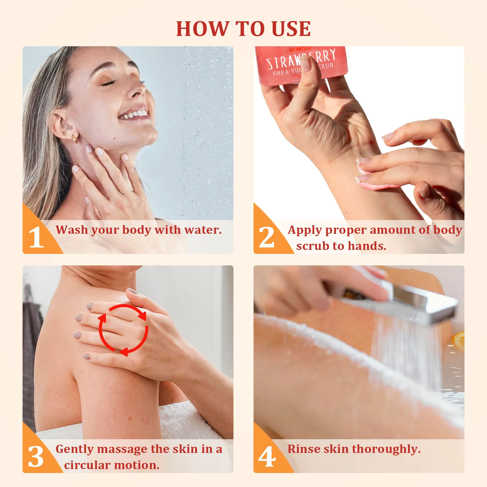 SHEA SUGAR SCRUB، مقشر مقشر، بشرة ناعمة وجميلة، رعاية مرطبة ومغذية، يمكن استخدامها على الجسم بالكامل