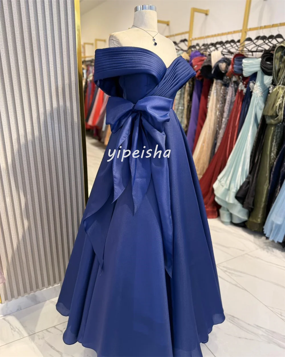 Индивидуальные современные стильные одинаковые платья трапециевидной формы с бантом из органзы и без бретелек, длинные платья на заказ, классические платья высокого качества