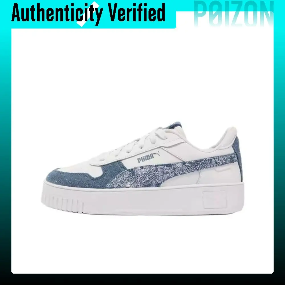 PUMA Carina Street Skate Shoes Women's Low-top White Blue 399075-01