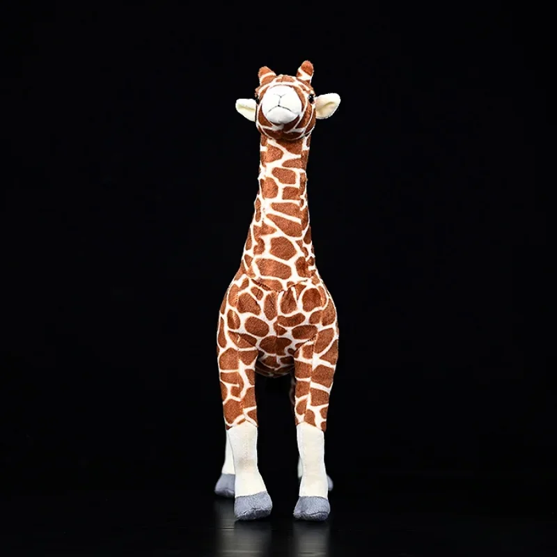 33cm vida real girafa brinquedos de pelúcia bonito bonecas animais de pelúcia simulação macia girafa boneca presente aniversário crianças brinquedo decoração do quarto