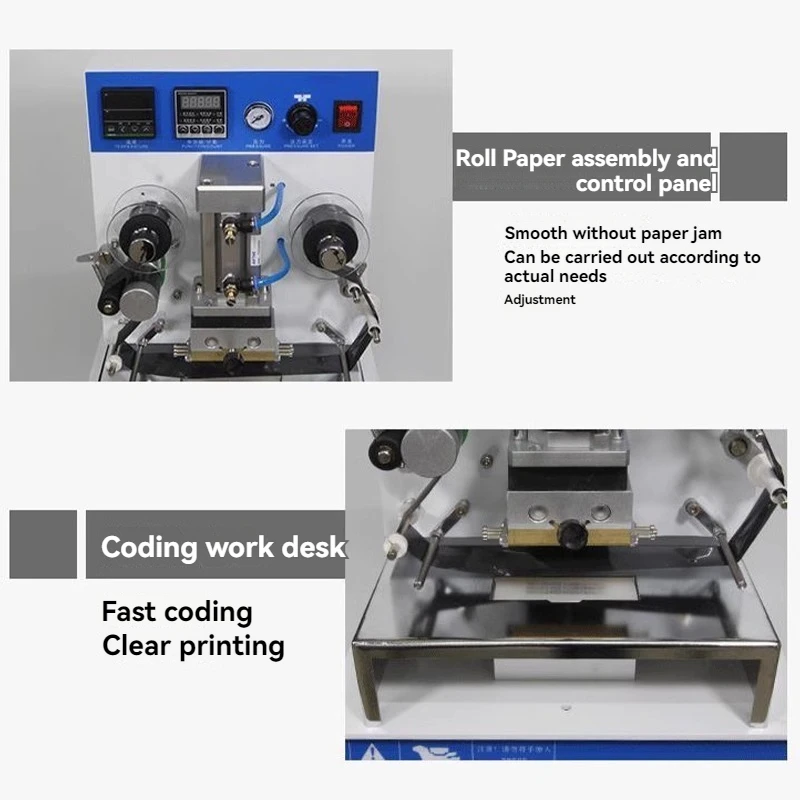 Máquina pneumática de estampagem a quente, pequena máquina de codificação, máquina de indentação, produção de grãos de palavra, rolo automático de palmilha de sapato de papel