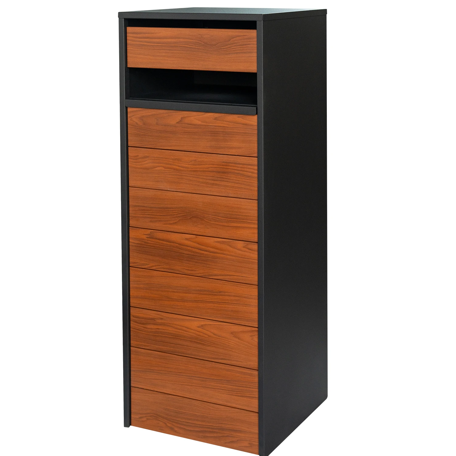 Steel Outdoor Fence Mounted Parcel Drop Box Combination    Metal Large Parcel Delivery Box Mail Box Backside Door