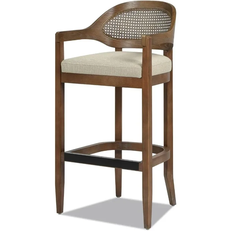 

Home Americana Mid-Century Modern Back Bar Stool with Simple and Personalized Design