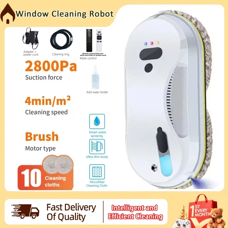 Automatic Water Jet Window Cleaner Large Suction Glass Cleaning Robot Remote Control Large Suction Glass Cleaning Robot