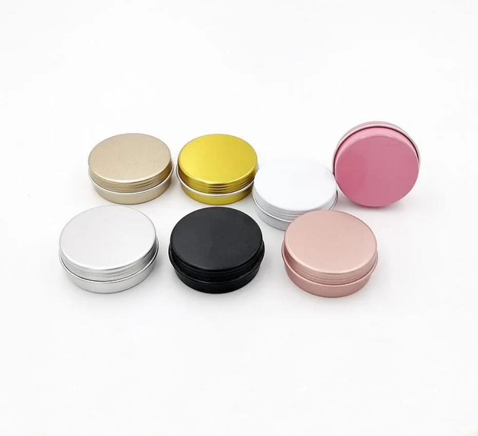 

20g aluminum jar pot tin cosmetic eye shadow container power case cream jar gel essence art nail Cosmetic Packaging