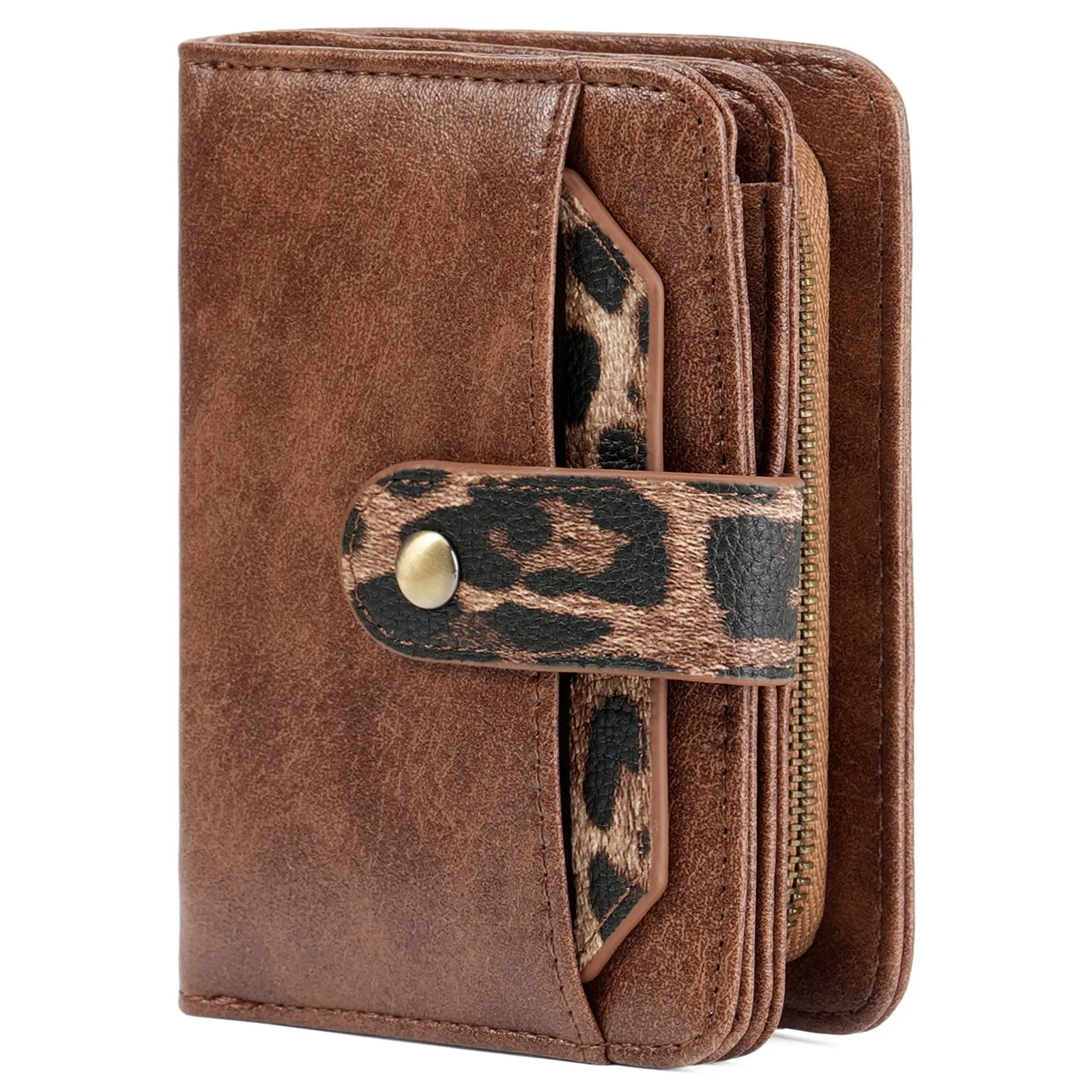 

Новый женский кошелек-портмоне в стиле ретро из искусственной кожи с молнией, с узором «прямые волосы», универсальный зажим для денег