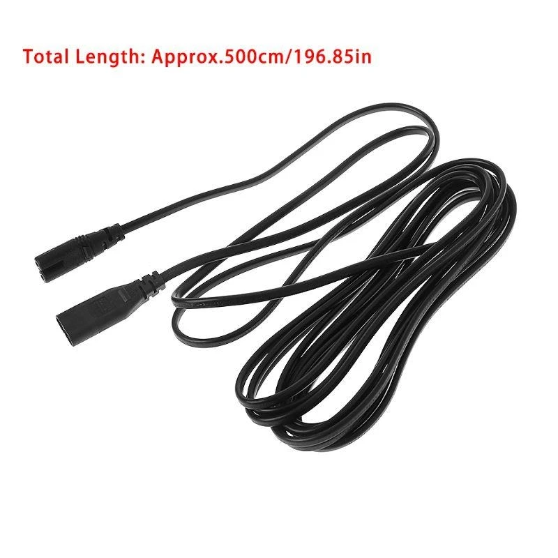 IEC 320 2-Pin C7 Female To C8 Male Figure 8 Power Adapter Extension Cable 5M 601A