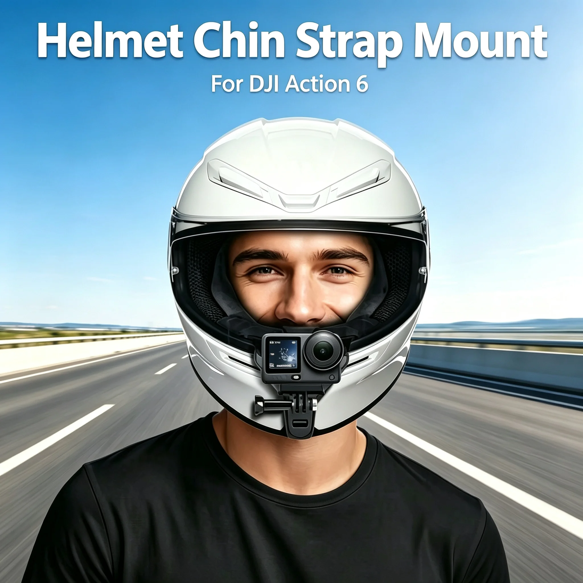 Action 6 Motorcycle Helmet Chin Strap Mount Magnetic Quick-Release Base Cycling Holder For DJI Osmo Action 6 Camera Accessories