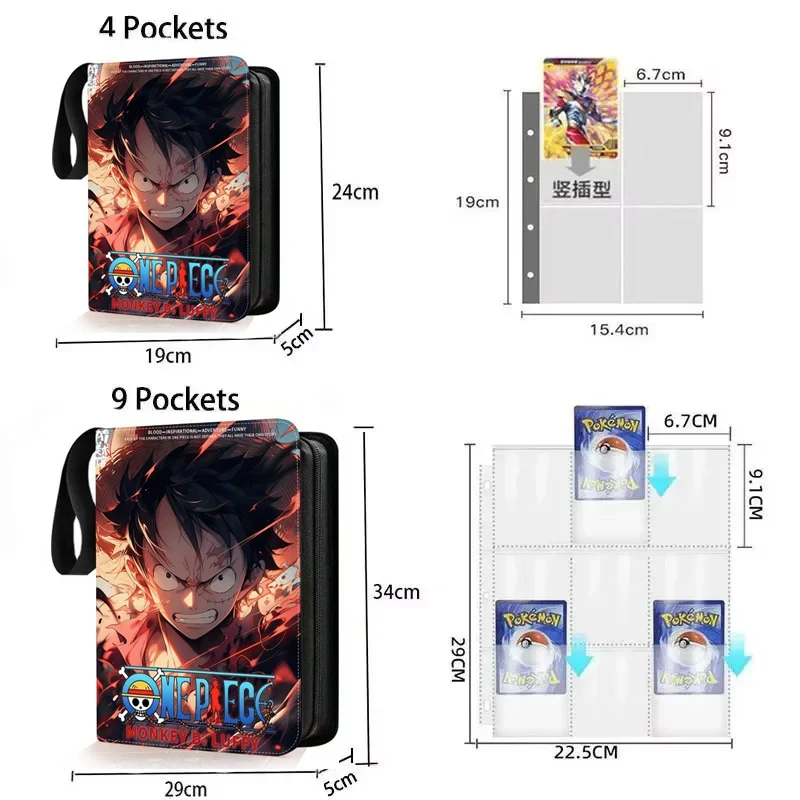 One Piece 900Pcs OPCG Cards Album Book Luffy Nami Zoro Anime Map Letter Holder Binder Action HD Protector Notebook Folder Gifts