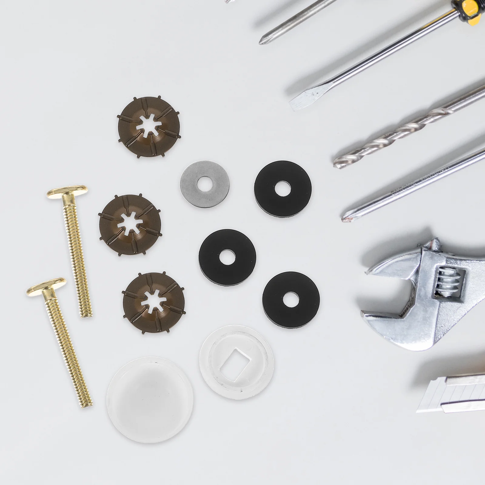 

1Set Universal Stainless Steel Toilet Floor Bolts Covers Washers Bathroom Mounting Parts Home Hotel Toilet Bolt Covers