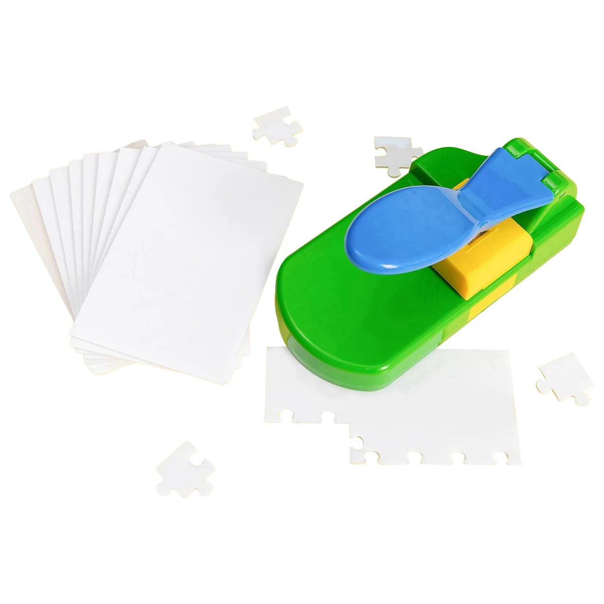 Green-Jigsaw Puzzle Maker Machine Embossing Flower Punch Children's Educational Toys DIY Handmade Materials