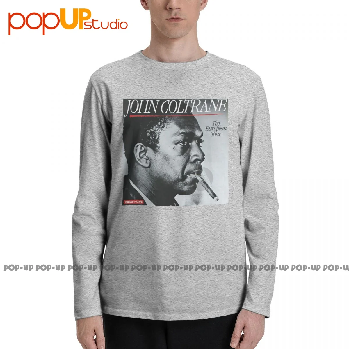 John Coltrane Smoke Breaks Jazz Bebop Saxophone Black Long Sleeve T-Shirts T-shirt Tee Vtg Trendy