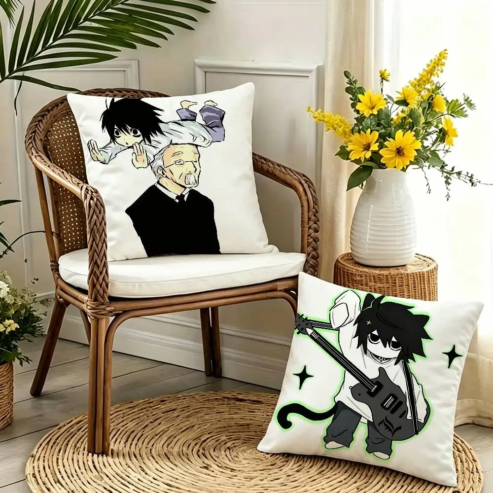 

Anime Cute DEATH NOTE Double-sided print Pillow Case for Sofa Living Room Home office Decor Protective Cover