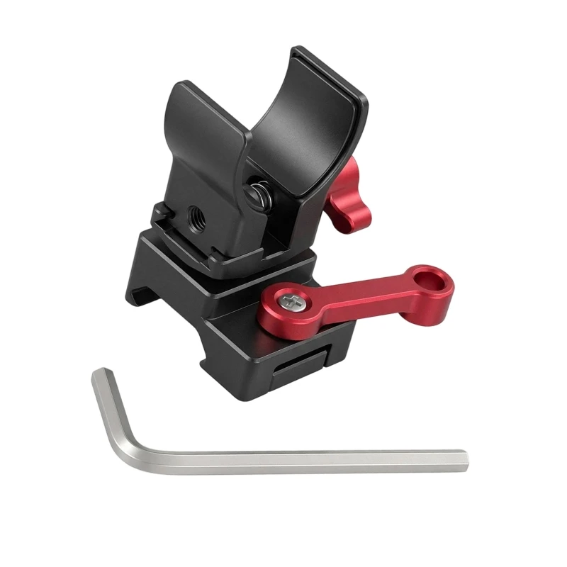 Hot Shoe Microphone Holder Portable Easy Installation Aluminum Convenient Mic Clip Camera Attachment Microphone Bracket