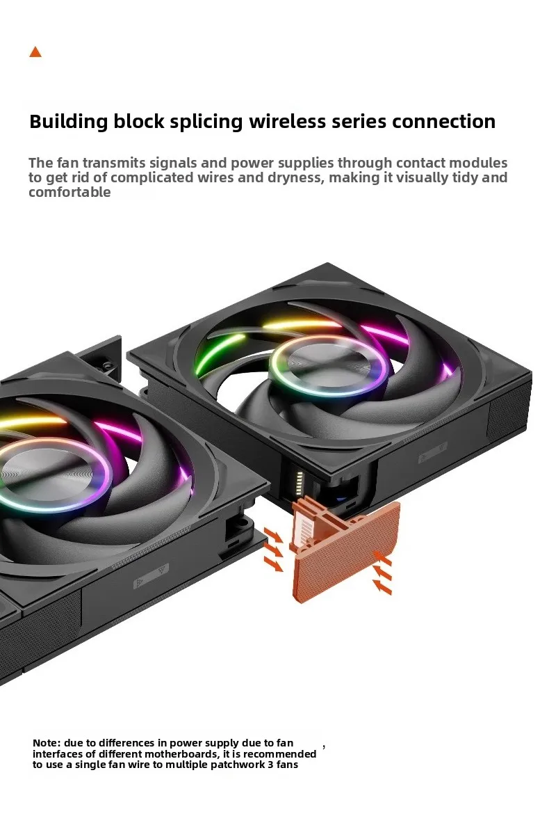F7X120 12cm ARGB Silent Cooling Fan PWM Adjustable PC Case CPU Radiator Modular Cooling Fan