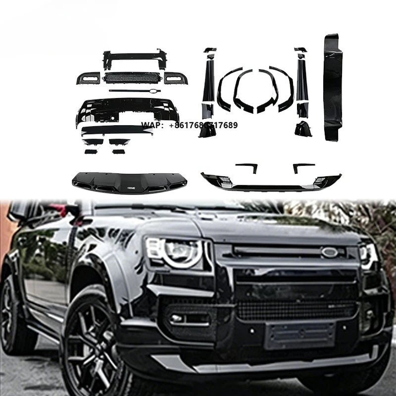 Full Black Warrior Body Kit for  Defender 90 L663 2020-2025 Complete Exterior Modification Package