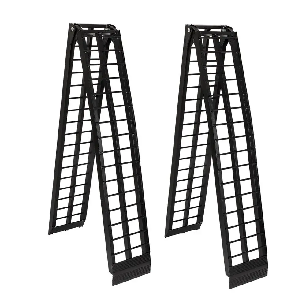 Pair 10' 120 inch Arched ATV UTV Truck Loading Ramp For Motorcycle 1200 Lbs