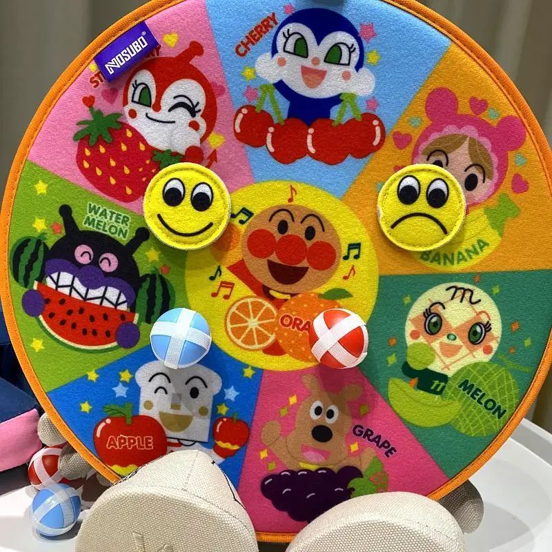 Ensemble de cibles à lancer Anpanman, cible de fléchettes d'intérieur avec balles en Velcro, jouet de divertissement pour groupe avec des personnages de dessins animés mignons, cadeau amusant pour les amis