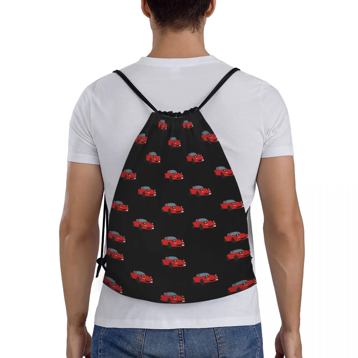 

Mazda Miata Mx5 1990 Red Backpacks Multi-function Portable Drawstring Bags Sports Bag Book Bags For Man Woman School