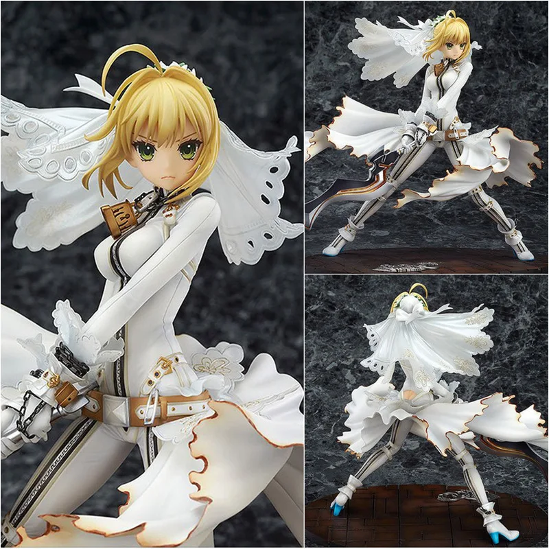 

Fate/Extella CCC Nero Claudius Saber Bride Wedding Dress Scale 28cm PVC Action Figure Statue Collection Model Toys Doll Gifts