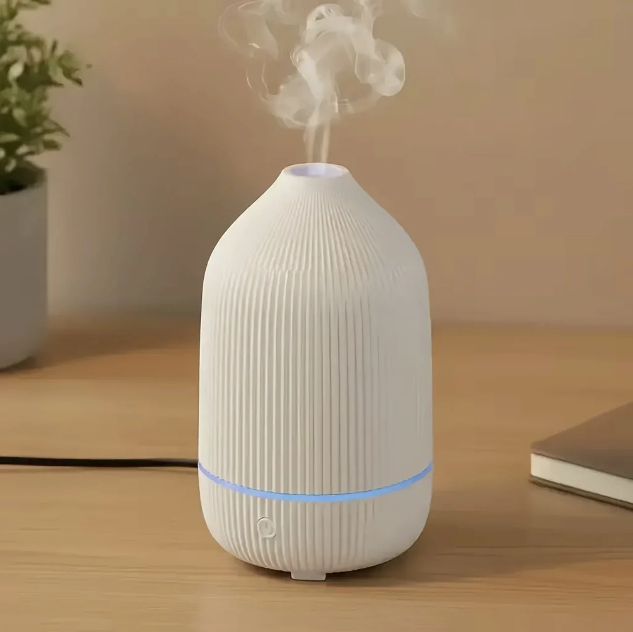 USB Powered Ultrasonic Aroma Diffuser 7 Colors LED Light Portable Essential Oil Humidifier for Home Office Desk
