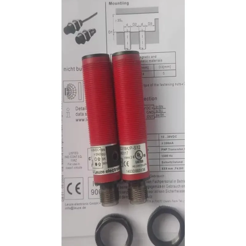 

Leuze LSS 318K-S12 + LSE 318K/P-S12 Optoelectronic Switch Sensor (1PCS)