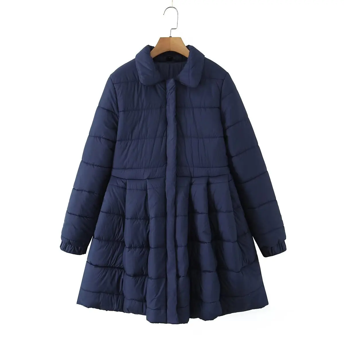 Chaqueta cálida pequeña fragante para otoño e invierno, abrigo Vintage para mujer, chaqueta acolchada de algodón, Parkas largas gruesas