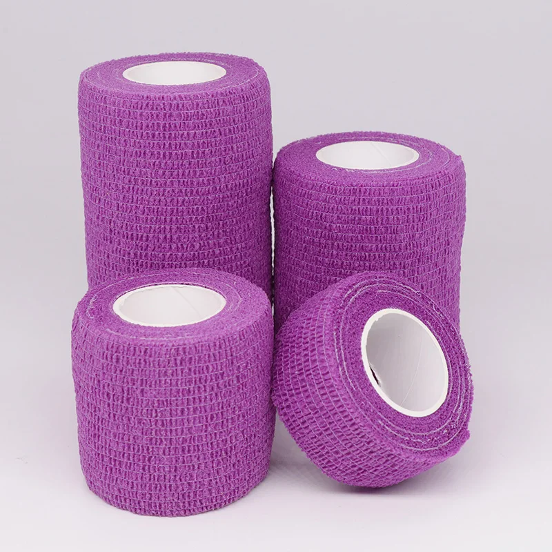 Purple Athletic Wrap Tape Self Adhesive Elastic Bandage 4.8m Elastoplast Sports Protector Knee Finger Ankle Palm Shoulder