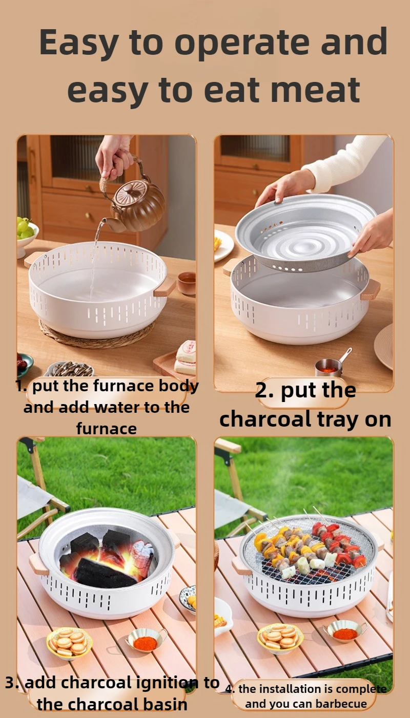 Полный набор гриля для барбекю, уличная карбоновая плита для кемпинга, бытовой угольный гриль, уличный садовый гриль, кухонный утюг