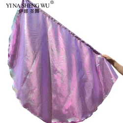 2pcs Praise Dance Flags Worship Flags for Dance Church Praise Flags with Sticks Belly Dance Accessories Half Round Flag 120x90cm