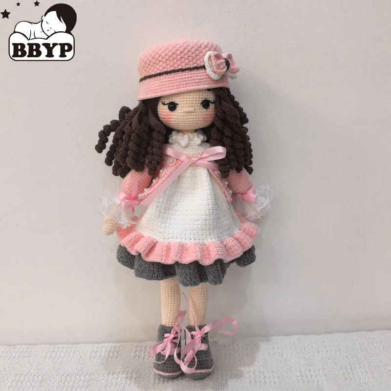 

Вязаная кукла ручной работы «Розалин» для девочек, вязаные куклы для домашнего декора, узоры, поделки, игрушки, украшения