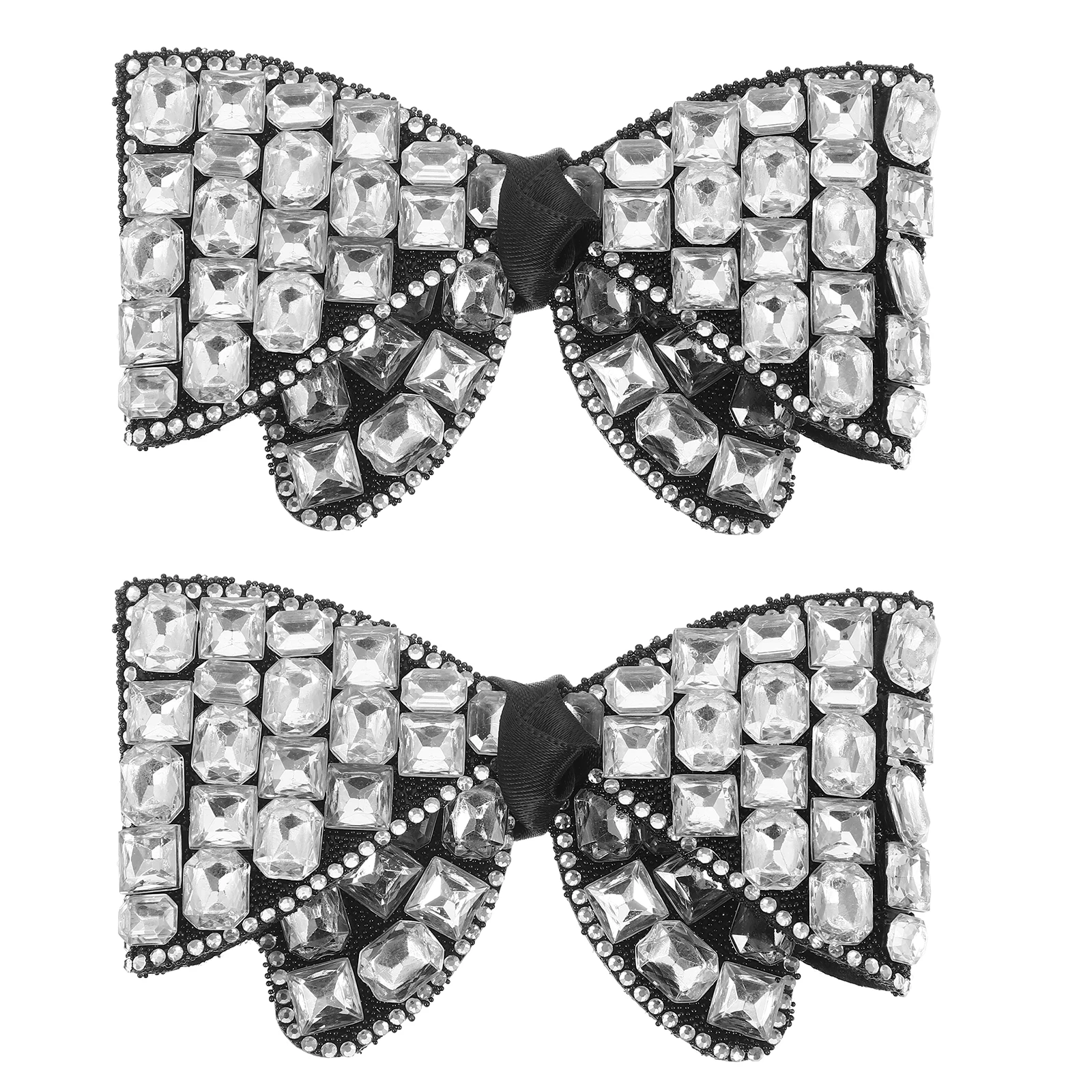 

Rhinestone Bowknot Shoe Charms Decorative Accessories For Shoes Bags Clothes Sparkly Bow Embellishments Diy Wedding Party