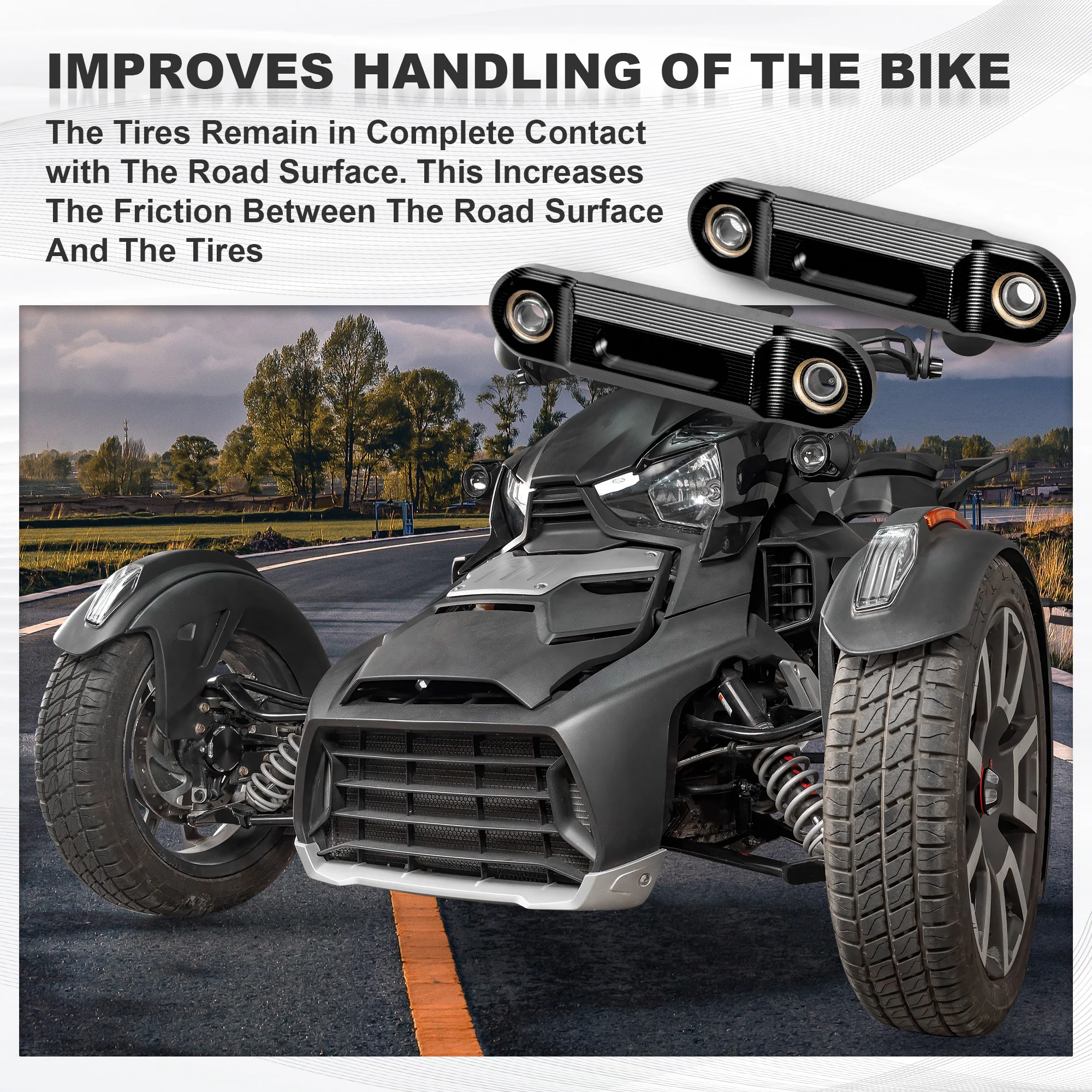 

Built-in 6mm Heim Joint Set for Can-Am Ryker All Modles Black Motorcycle Accessories High Quality Aluminum Sway Bar End Links