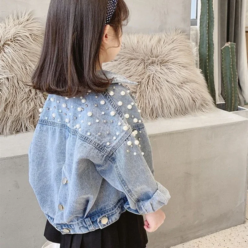

Girls Jacket 2025 Autumn Spring Baby Girl Clothes New Fashion Kids Jean Coat for Girls Denim Coats Children Outerwear 2-7Yrs