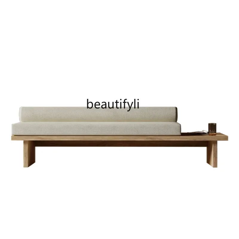 

LXSolid wood shoe changing stool can sit, shoe stool entrance door long strip bed tail stool can be dismantled and washed