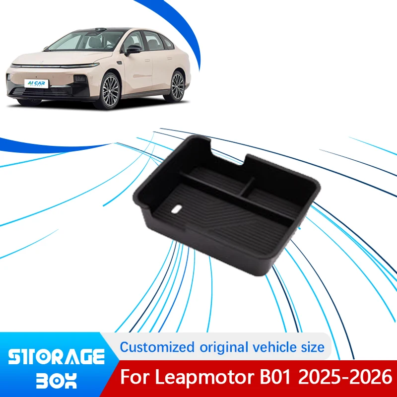 

For Leapmotor B01 2025 2026 4-door Sedan 1PCS Central Upper Layer Console Car Armrest Storage Box Holder Interior Accessories