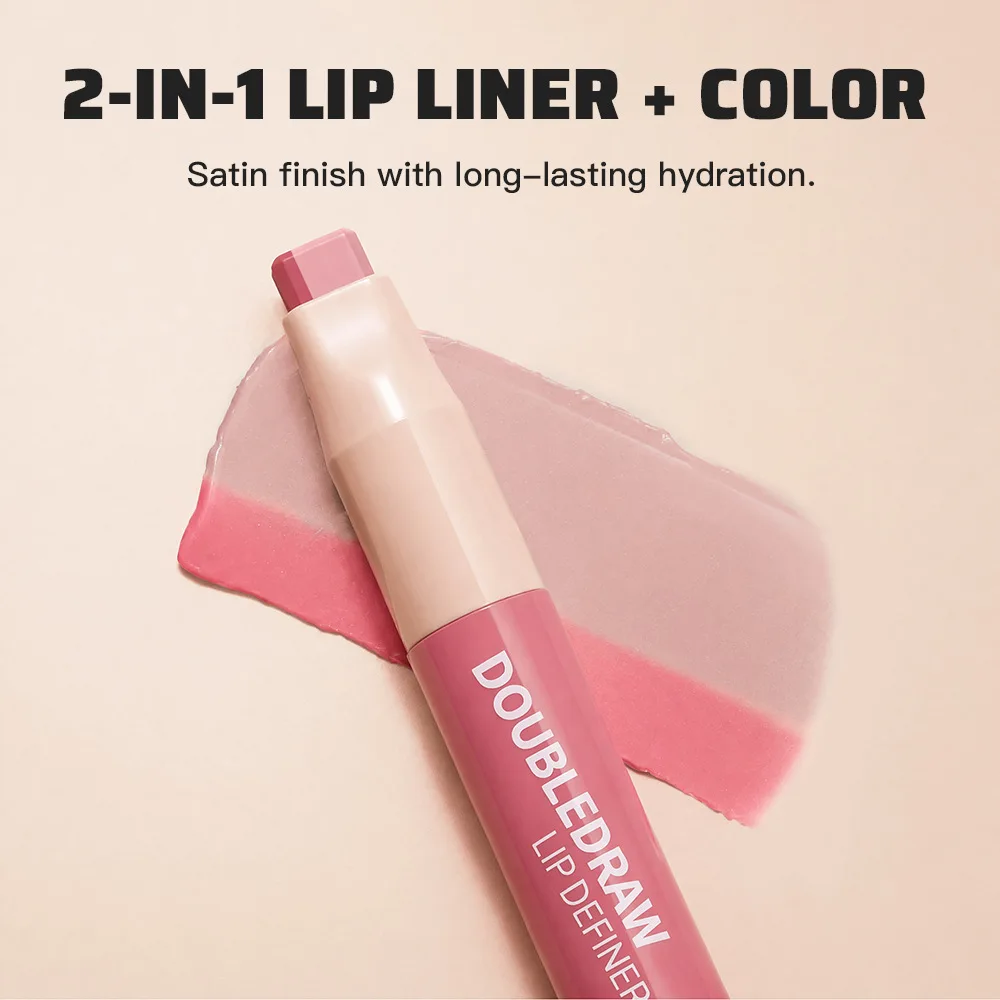 2 in 1 lip liner Outline lip shape Easy to color Enhance complexion Velvet matte long-lasting matte lip pen Makeup