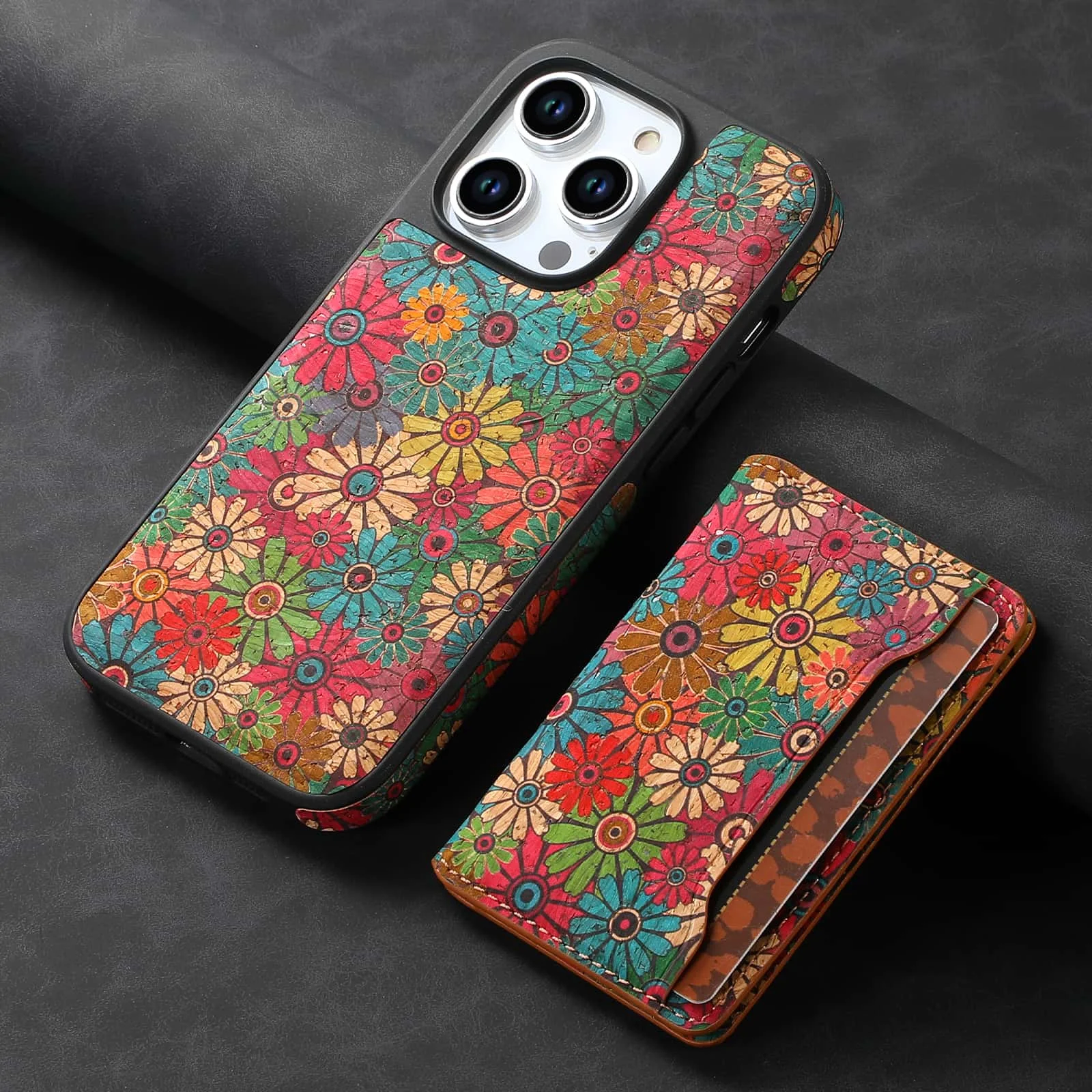 

Leather Magnetic clip Phone Case for Coque iPhone 12 13 14 15 Pro Max Plus Patterned High Quality Leather Totem Flip Phone Cover