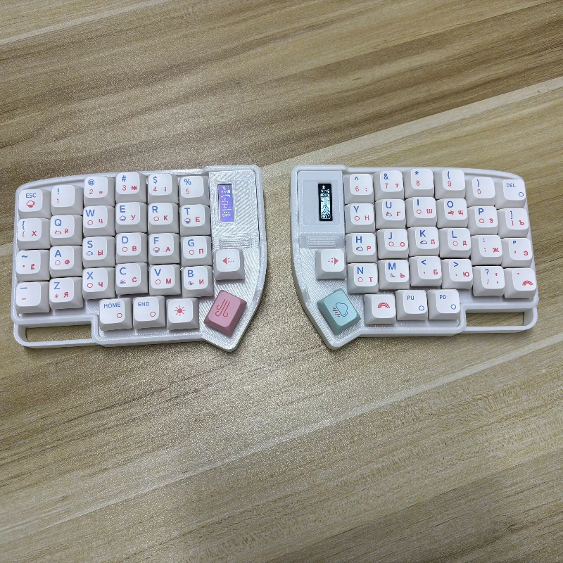 Lily58 Split Keyboard Custom PETG Bluetooth Dual Mode Wired Hotswap 58key Ergonomics Long Battery Life Gamer Mechanical Keyboard
