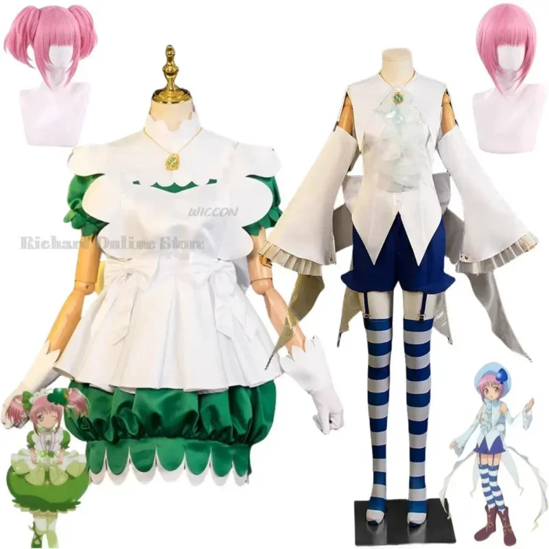 EE01 アニメしゅごキャラ雛森あむコスプレ衣装アミュレットスペードアミュレットクローバーウィッグロリータドレス女性セクシーなかわいいカーニバル PIo0！