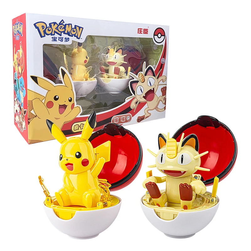Neue Pokemon-Verformungsspielzeugserie Anime-Figur Pikachu Eevee Squirtle Charmander Bulbasaur Cartoon-Modellspielzeug Kindergeschenke